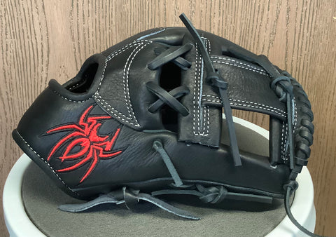 Spiderz Pro Fielding Glove Black and Red 11.5” I Web RHT