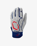 Evoshield Pro-Srz Batting Gloves - Team White / Navy / Scarlet