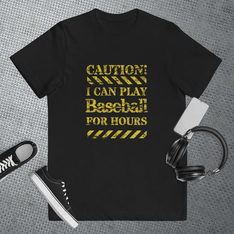 Caution Youth Baseball T-Shirt
