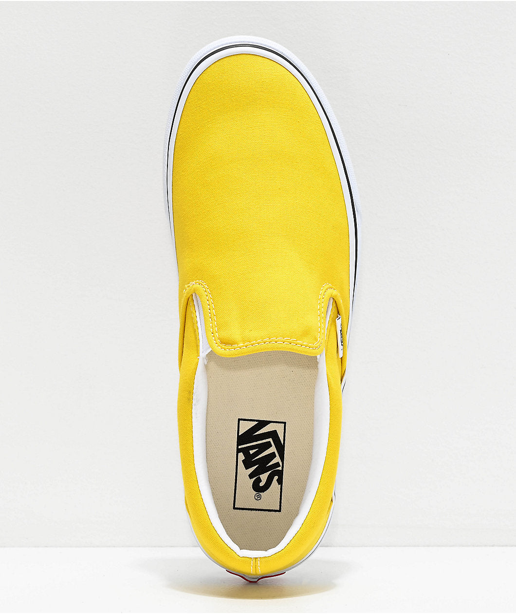 Vans Slip-On Vibrant Yellow & White Skate Shoes