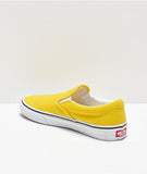 Vans Slip-On Vibrant Yellow & White Skate Shoes