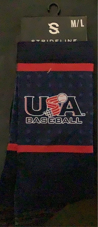USA Baseball Navy Classic Crew Socks Size: M/L