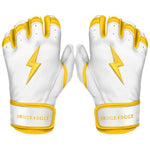 Bruce Bolt Premium Pro Chrome Series Yellow Batting Gloves